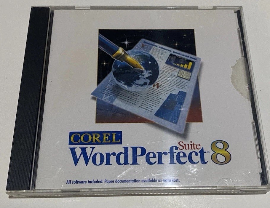 Corel Word Perfect Suite 8 CD For Windows (1997, PC Software) [COMPLETE]