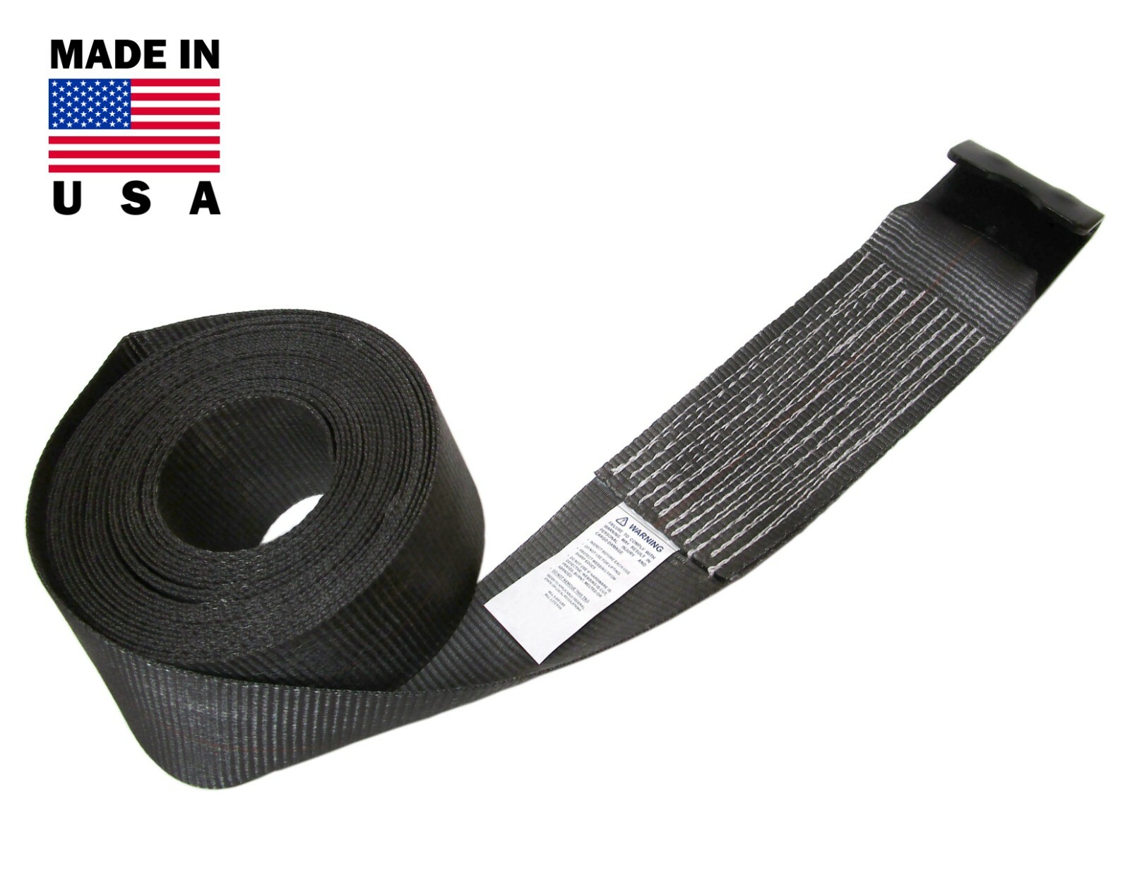 USA 4" X 50' Winch Replacement Strap Flat Hook Cargo Control Flatbed Extra Long