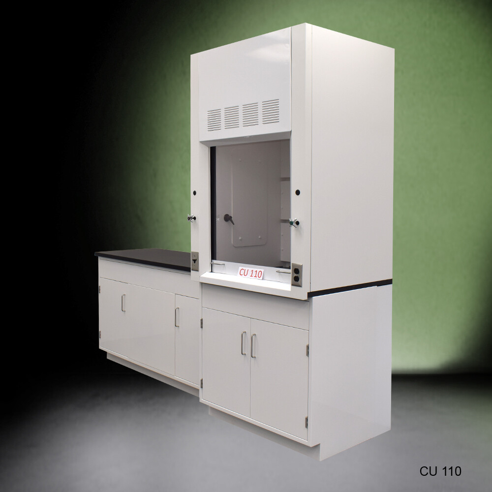 3' Fisher American Fume Hood w/ General Storage & 5' Laboratory Cabinet / E2-232