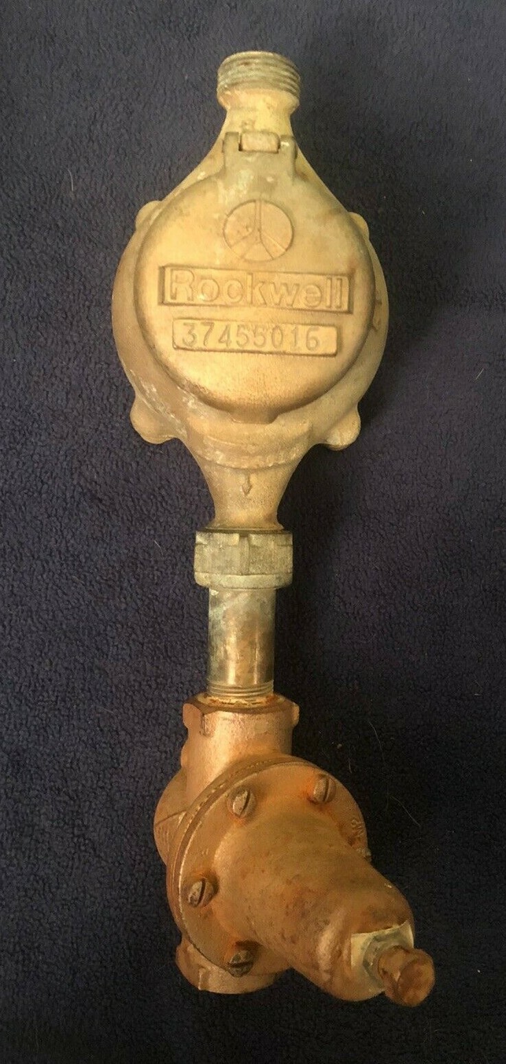 Vintage Antique Rockwell Brass Water Meter PA15208 5/8"
