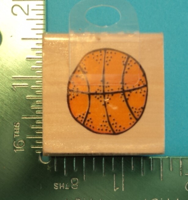 BASKETBALL Rubber Stamp by Westwater