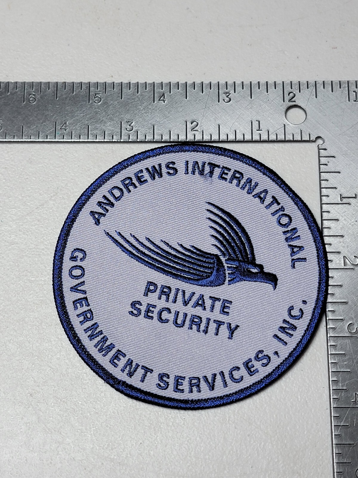 TT b1 PRIVATE SECURITY PATCH Andrews International Government Services circle