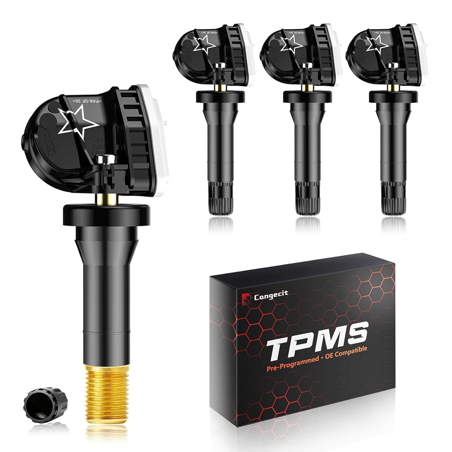 Pre-Programmed 315Mhz TPMS, Tire Pressure Sensor Fit for Chevy Silverado(2007-2