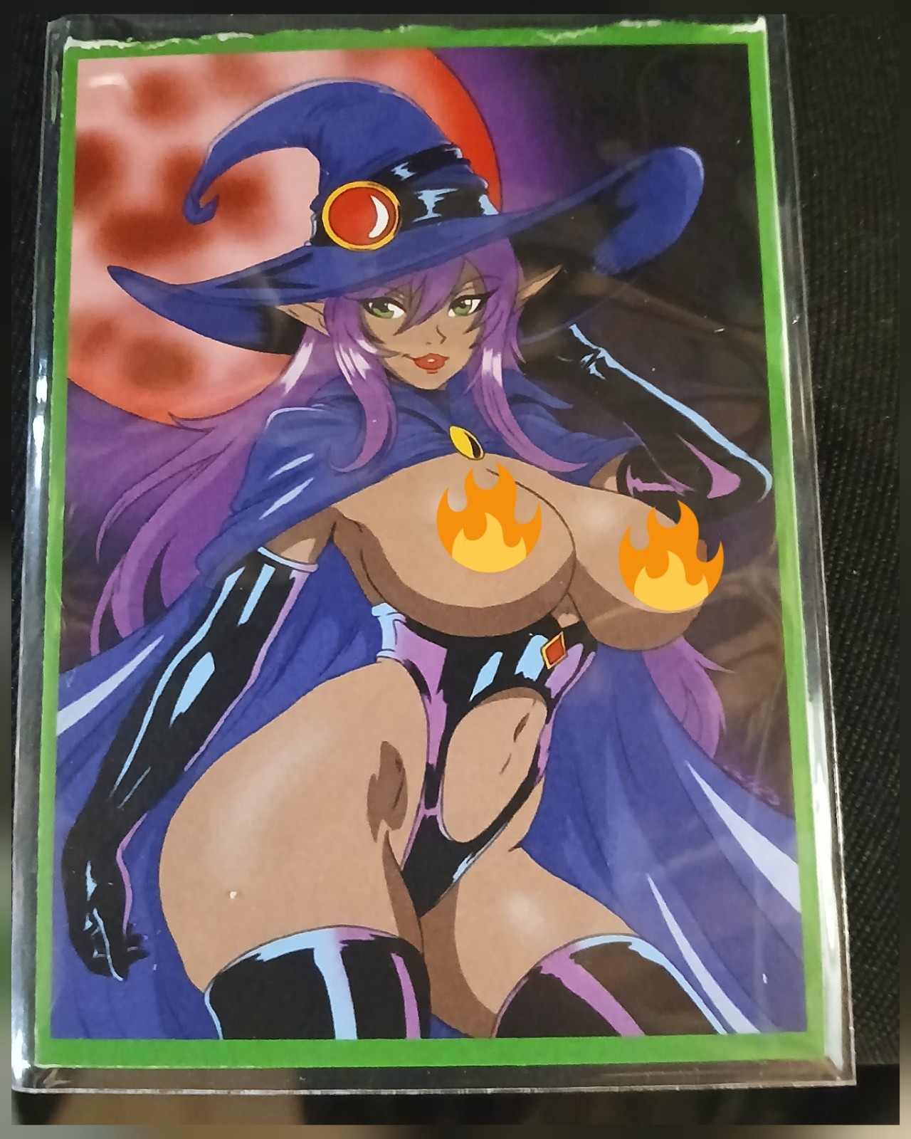 Double D20S Custom Art Trading Card Sorceress Waifu Sexy Lewd D&D NSFW Version