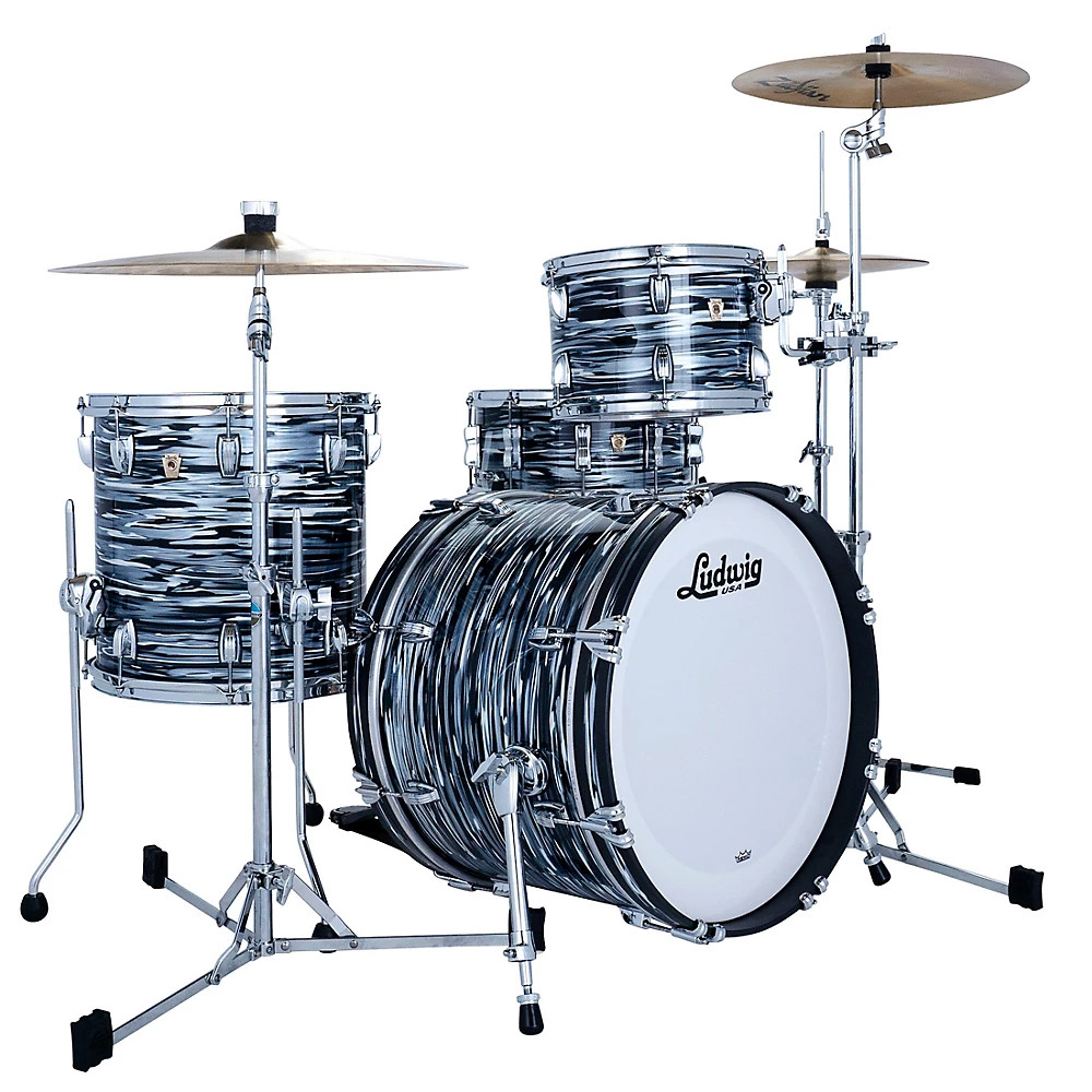 Ludwig Classic Maple Downbeat 3-Piece Drum Shell Pack - Black Oyster