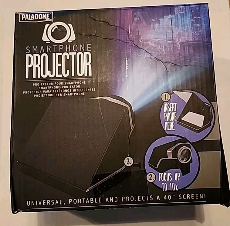 Paladone Smartphone Projector Black Projects A 40 Inch Screen