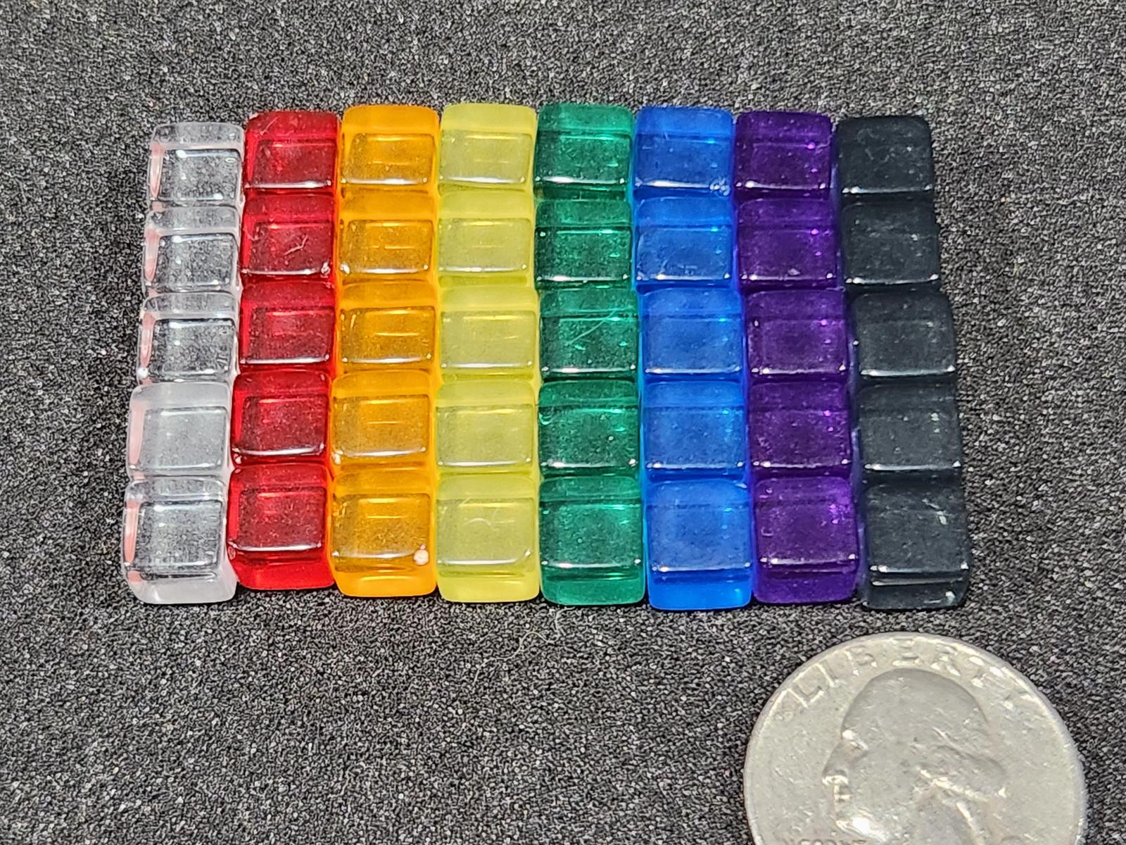 Translucent plastic cubes (as used in Terraforming Mars)