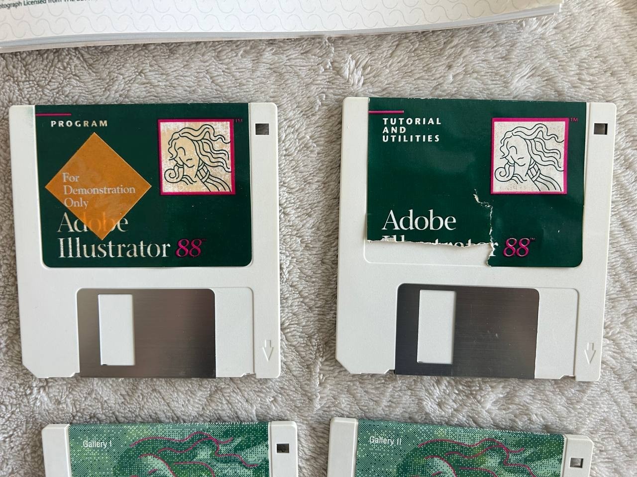 Adobe Illustrator 88. Vintage Apple Macintosh software 1987-1987 years