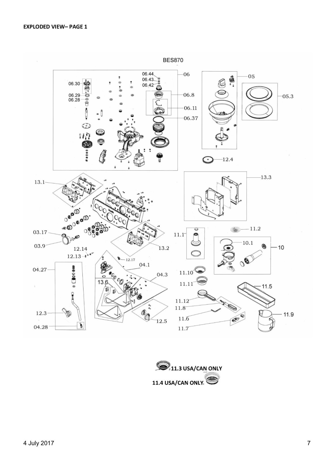 OEM Original Breville BES870XL - No. 04.1 SP0001424 SELECTOR VALVE ASSEMBLY
