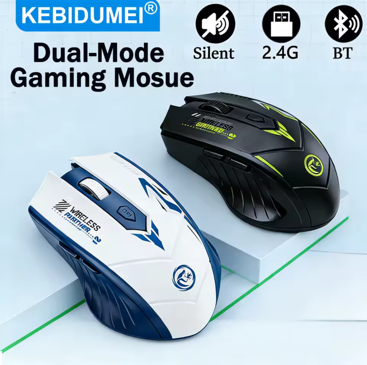 2.4G Wireless Mouse Dual-Mode Bluetooth Mouse 6Buttons Silent Gaming Mice