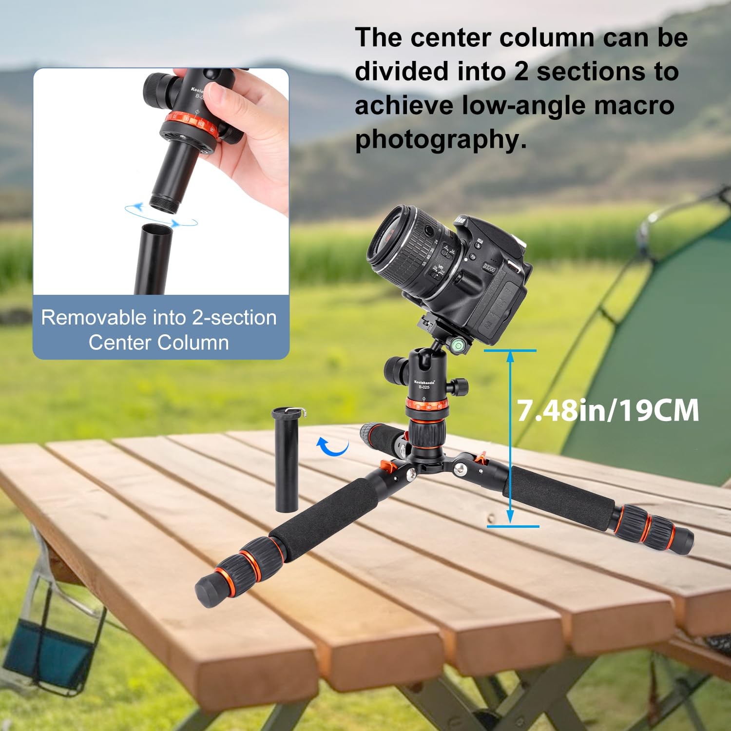 Mini Tabletop Tripod With 360 Ball Head Aluminum Portable Camera Stand Adjust...