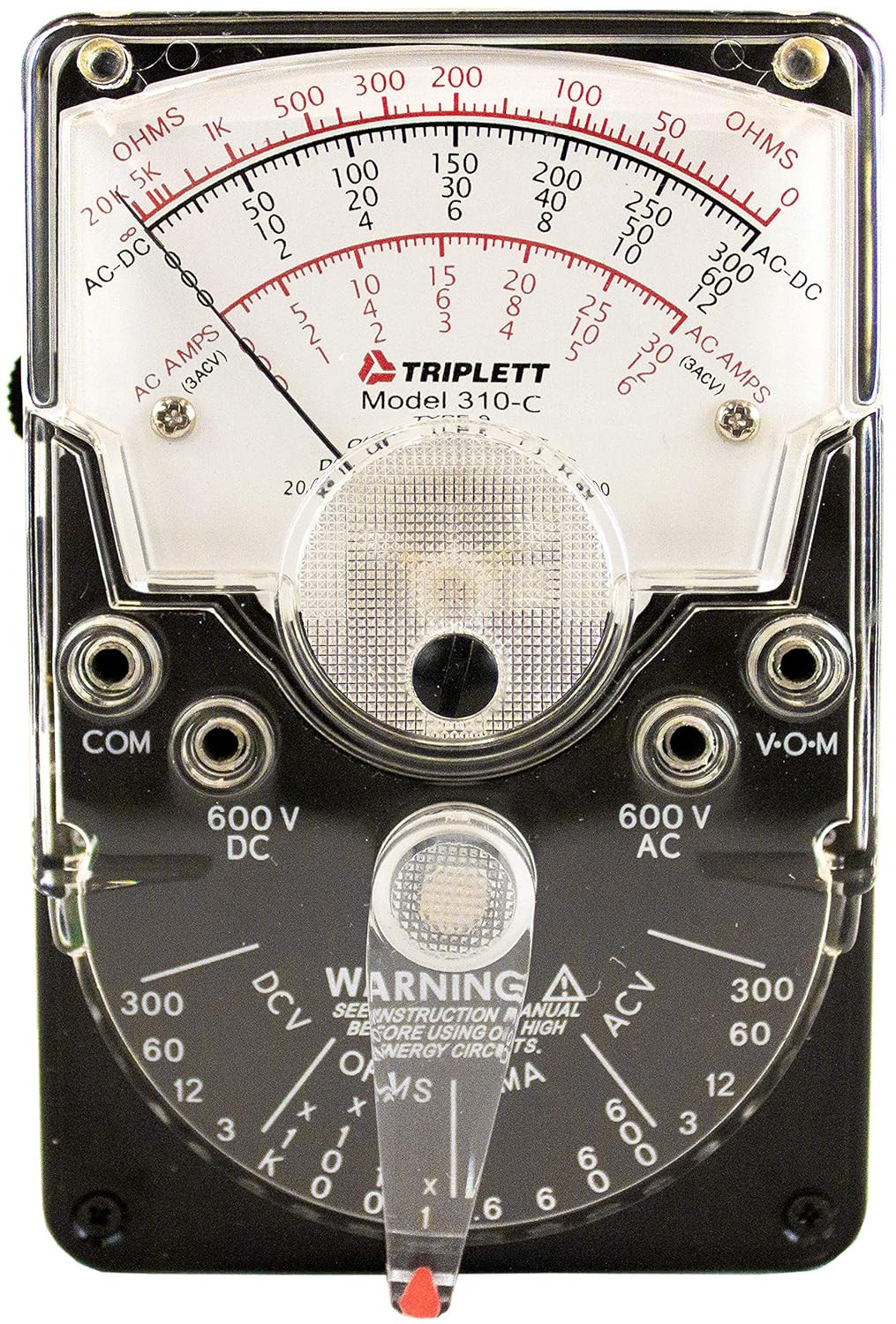 3022 Model 310-C Hand-Sized Analog Multimeter with Polarity Reversing Switch - A