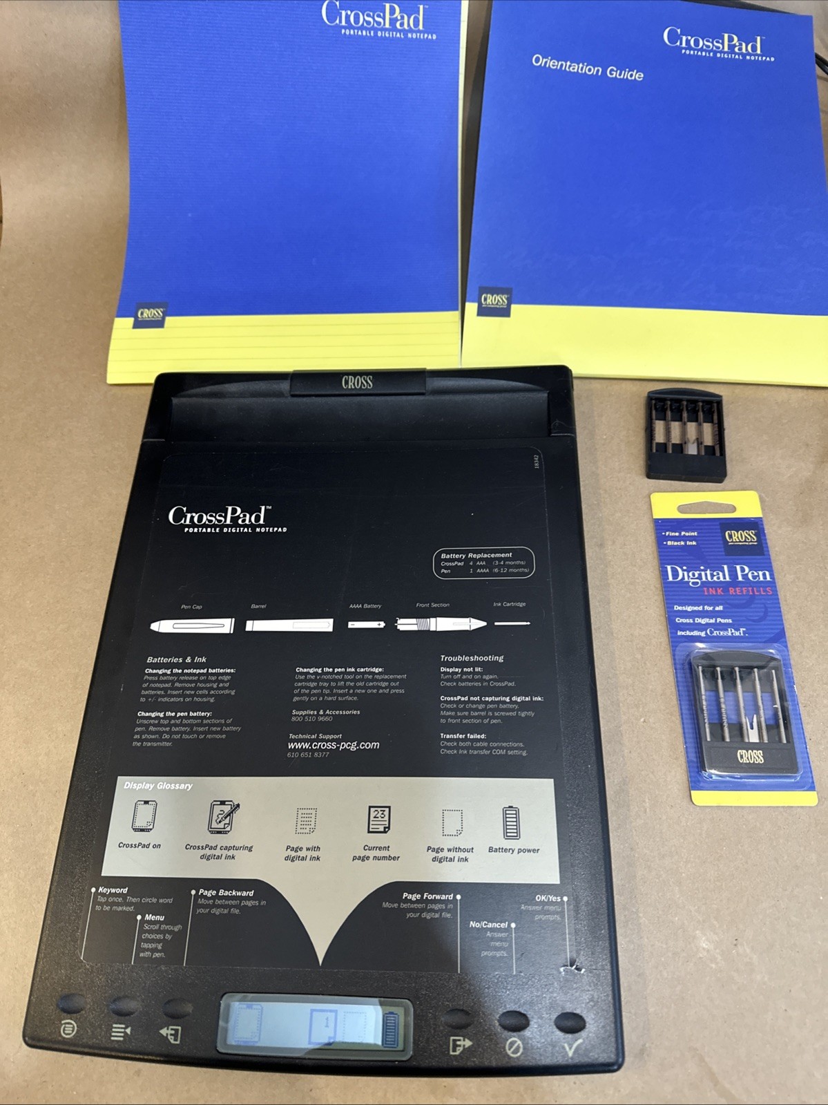 CrossPad Portable Digital Notepad CP41001-01XPAD Power On