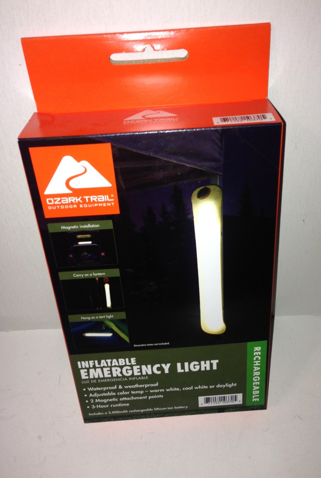 Ozark Trail Emergency Inflatable Light Waterproof and weatherproof camping
