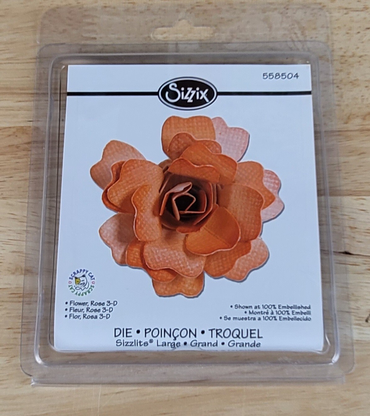 Sizzix Die ROSE FLOWER 3-D #558504 Sizzlits