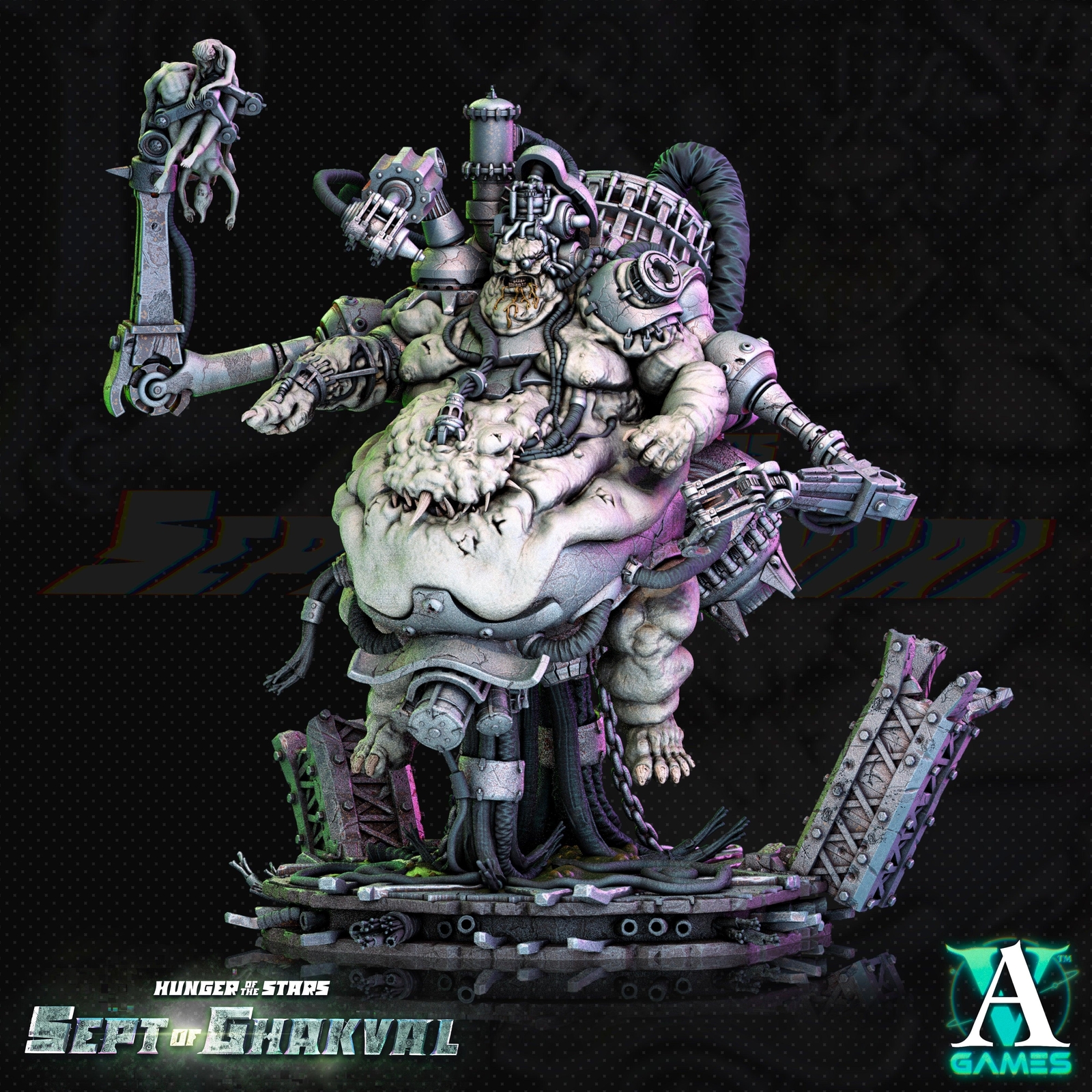 3D Printed Archvillain Games Ghakval Hunger of the Stars - Sept of Ghakval 28