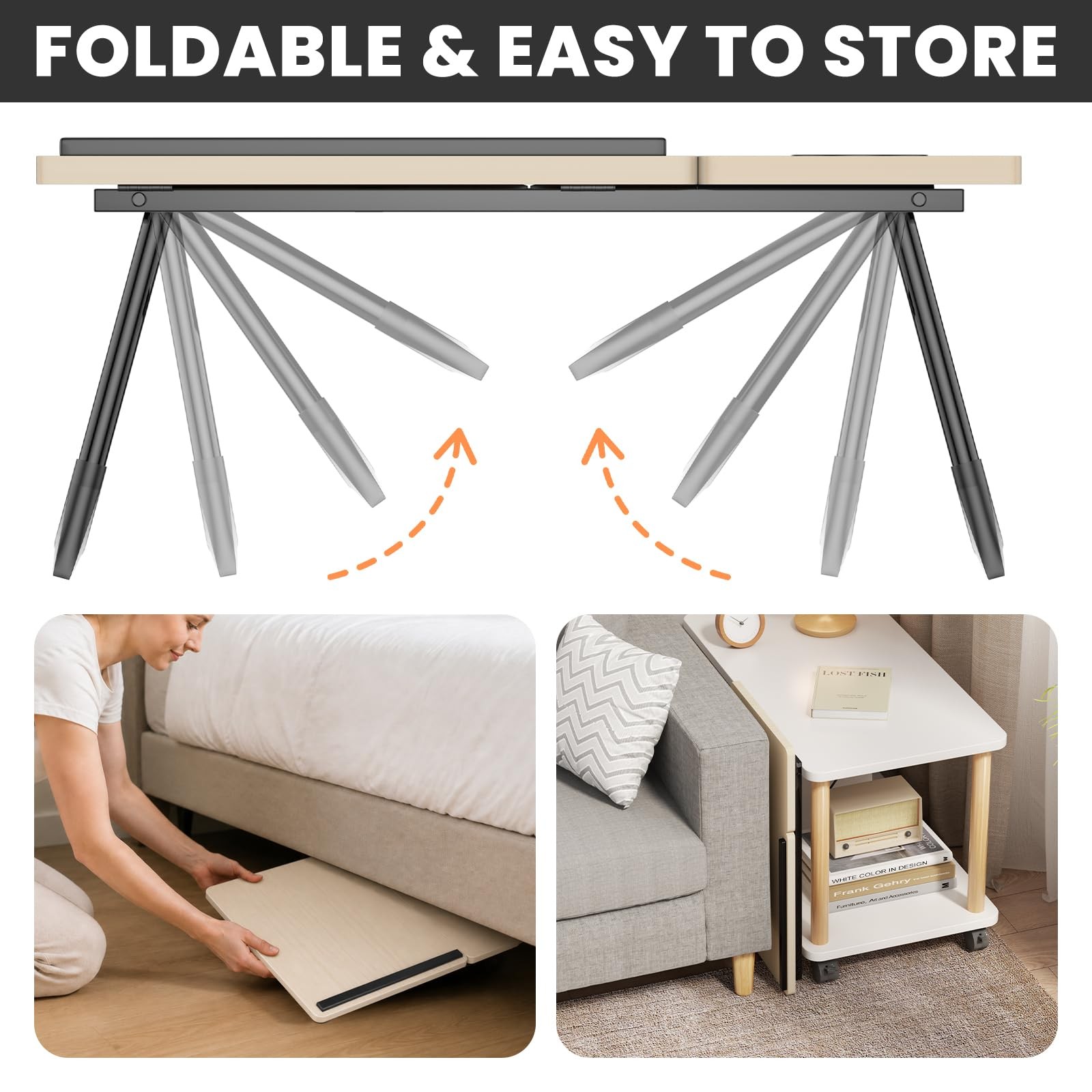 Laptop Bed Desk, 5Angle Adjustable Bed Laptop Table with Cup Holder