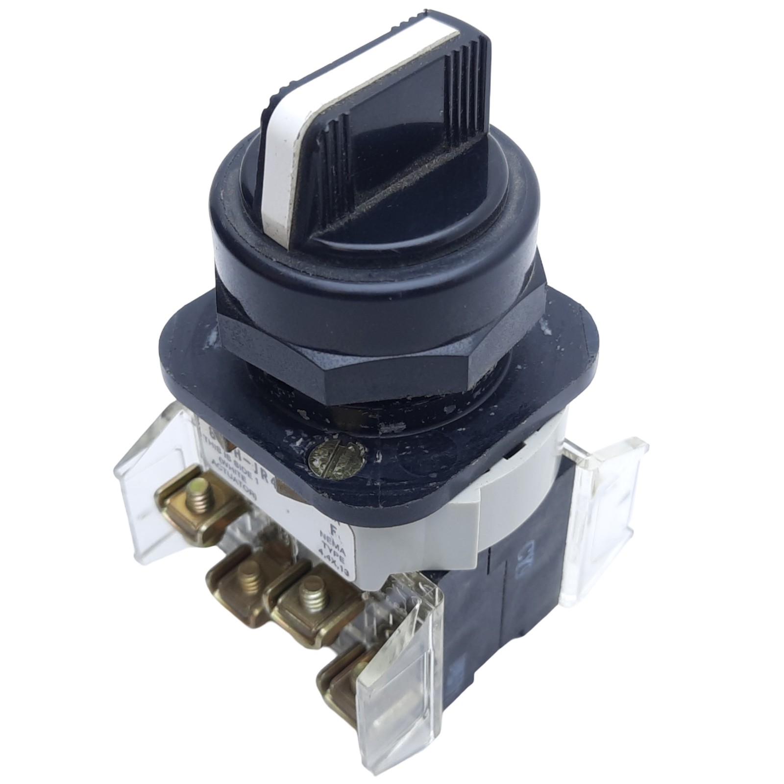 Allen Bradley 800H-JR4 Selector Switch, 3-Position Knob, 30mm, Spring Return