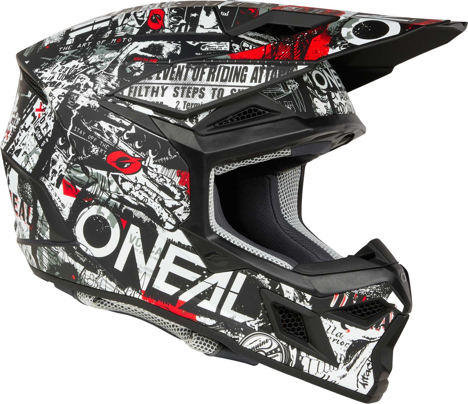 O'Neal 3 SRS Attack Helmet - Motocross Dirt Bike Offroad Adult