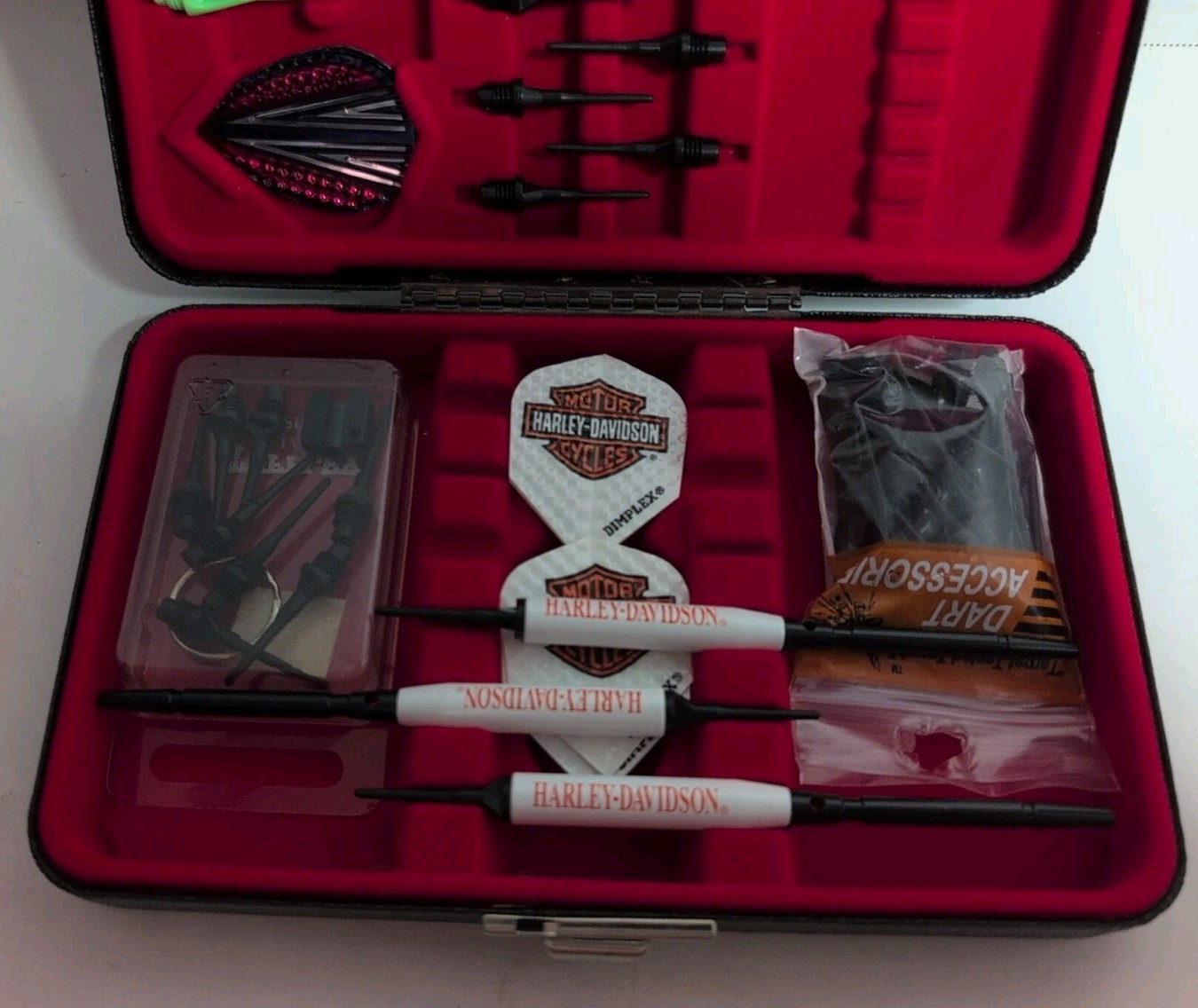 HARLEY DAVIDSON SOFT TIP SET w/ DART VAULT CASE & EXTRAS