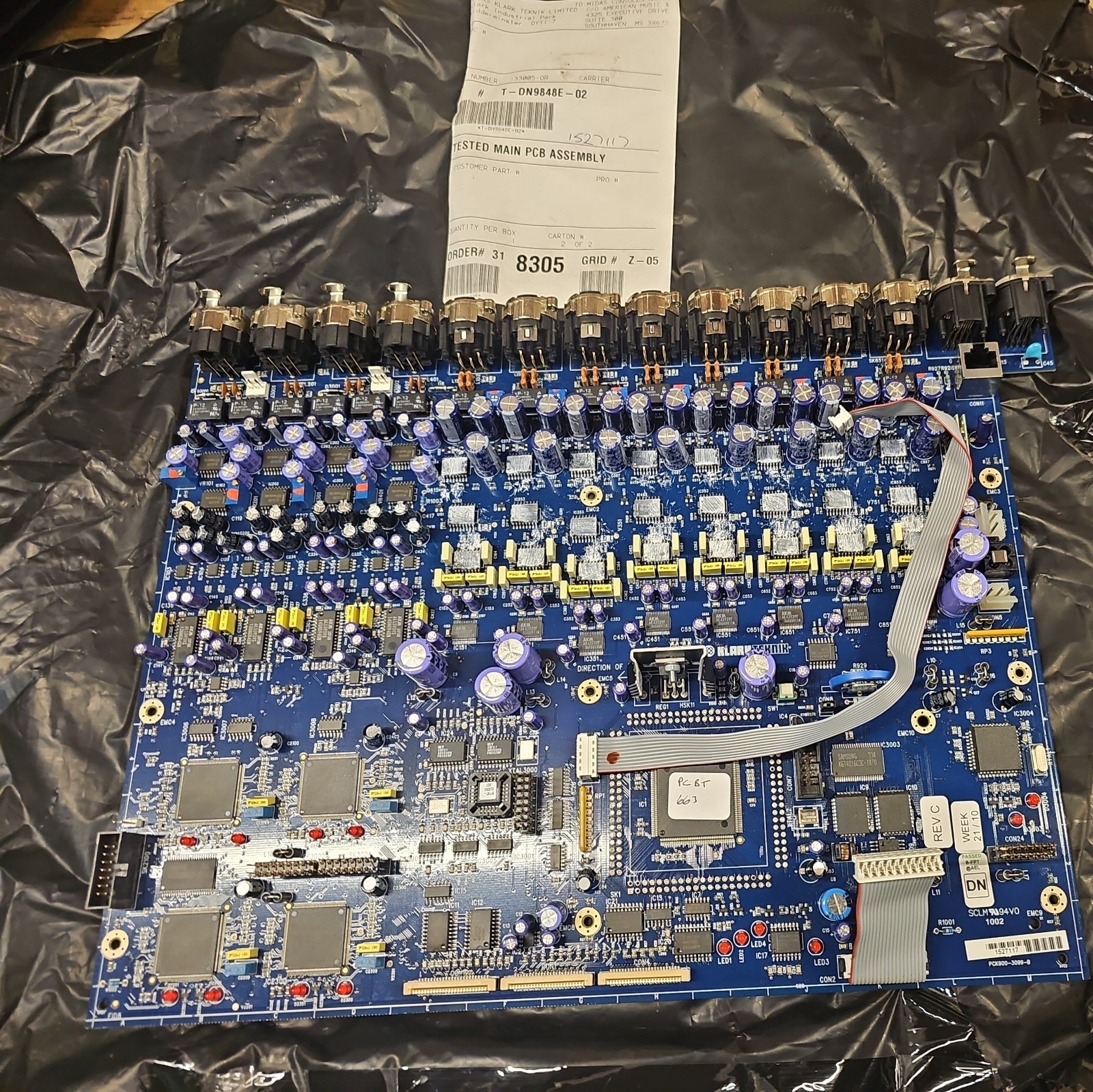 Klark Teknik Helix DN9848E Main PCB 4in 8out DSP System Controller XLR