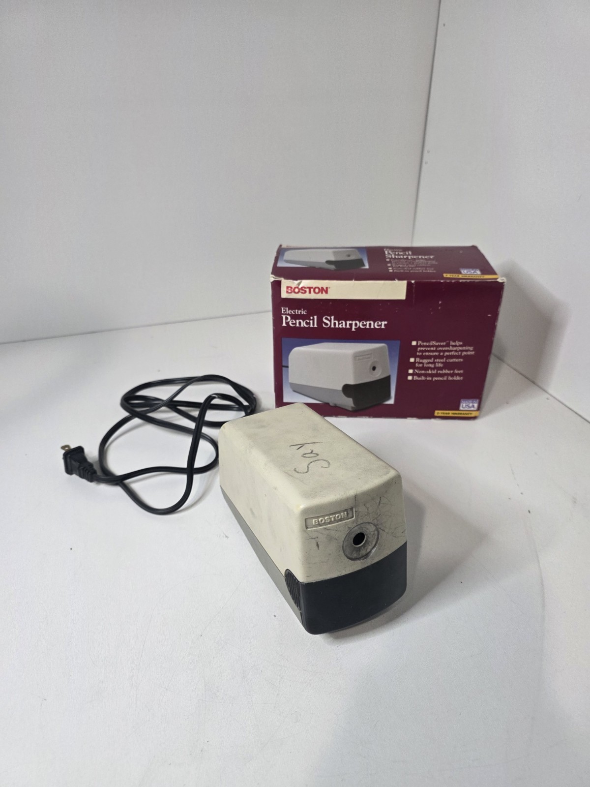 Vintage Boston Electric Pencil Sharpener Model 19, Made In USA. TESTED & WORKING
