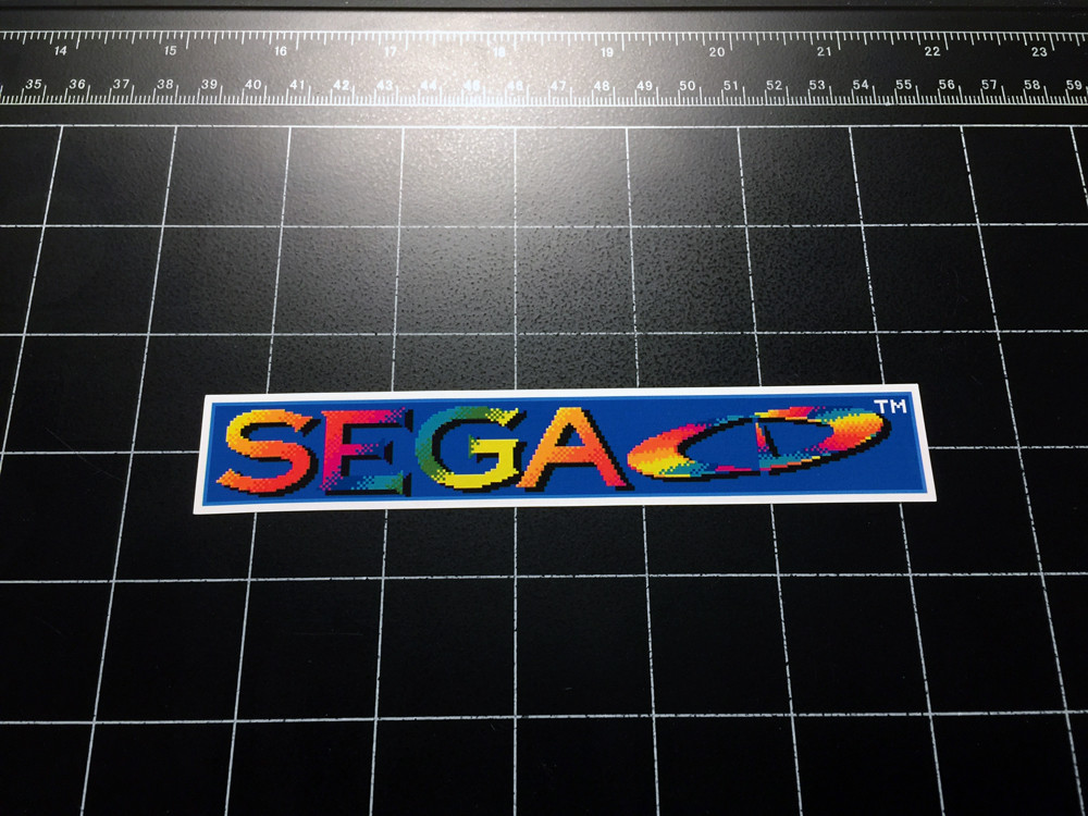 Sega CD load screen sprite / pixel video game logo decal sticker retro
