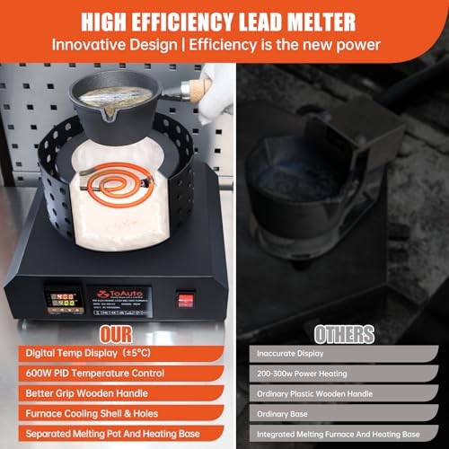 Electric Digital Temp Display Lead Melting Pot,PID Temp Control High Capacity