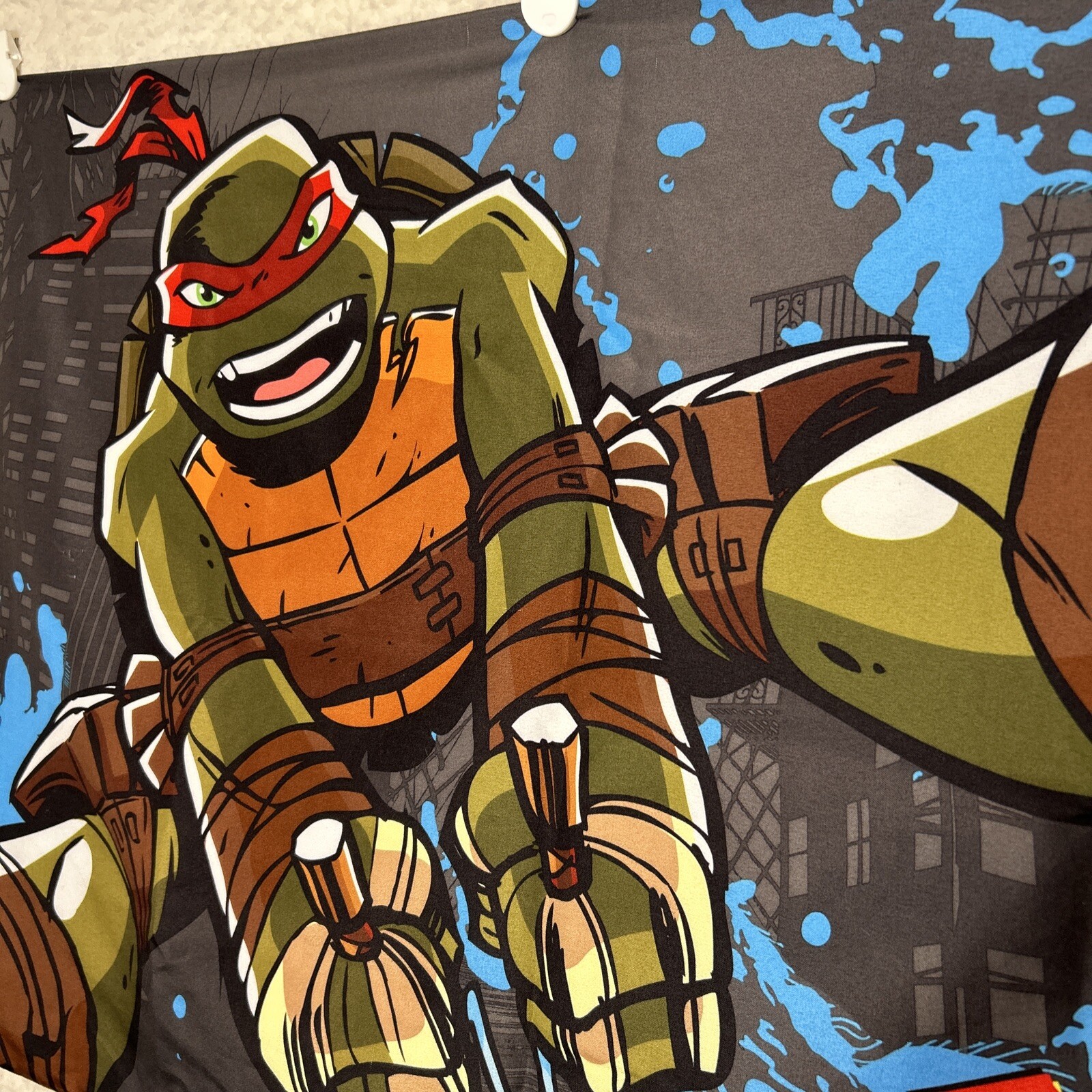 Teenage Mutant Ninja Turtles Pillowcase 2016 Two Different Scenes Leo & Raph
