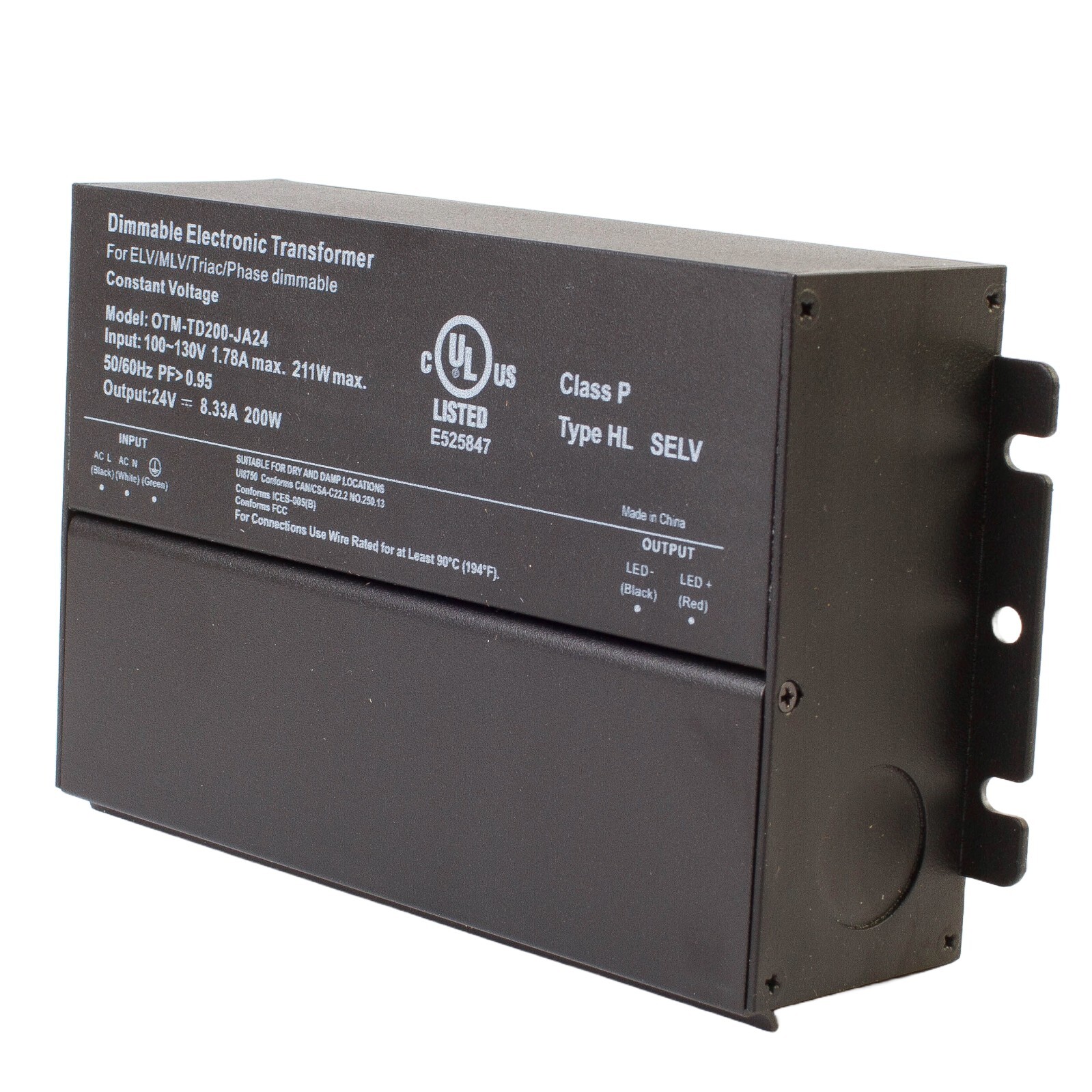 UL listed dimmable LED driver 24v 200w 8.33 compact LED driver for Light Strip