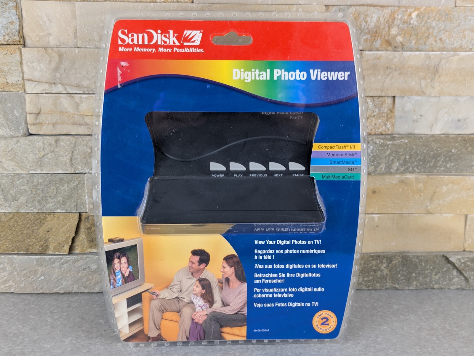 SanDisk Digital Photo Viewer & Card Reader for TV W/ Remote & Power Cord SDV1-A