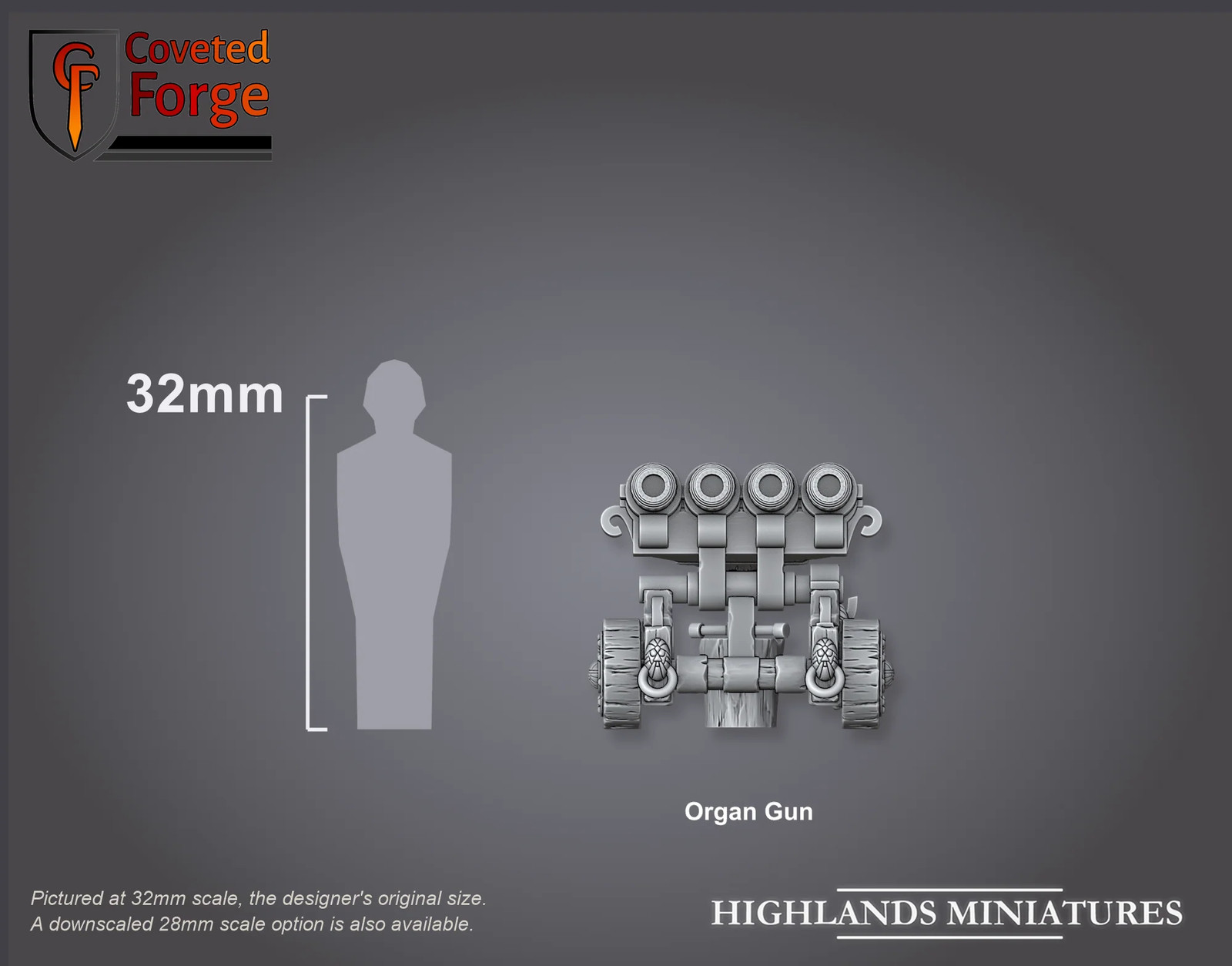 Dwarf Organ Gun - Resin Tabletop Miniature