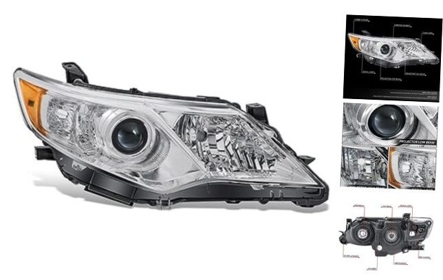 Right Side OE Style Projector Headlight Compatible with 2012-2014 Camry L LE
