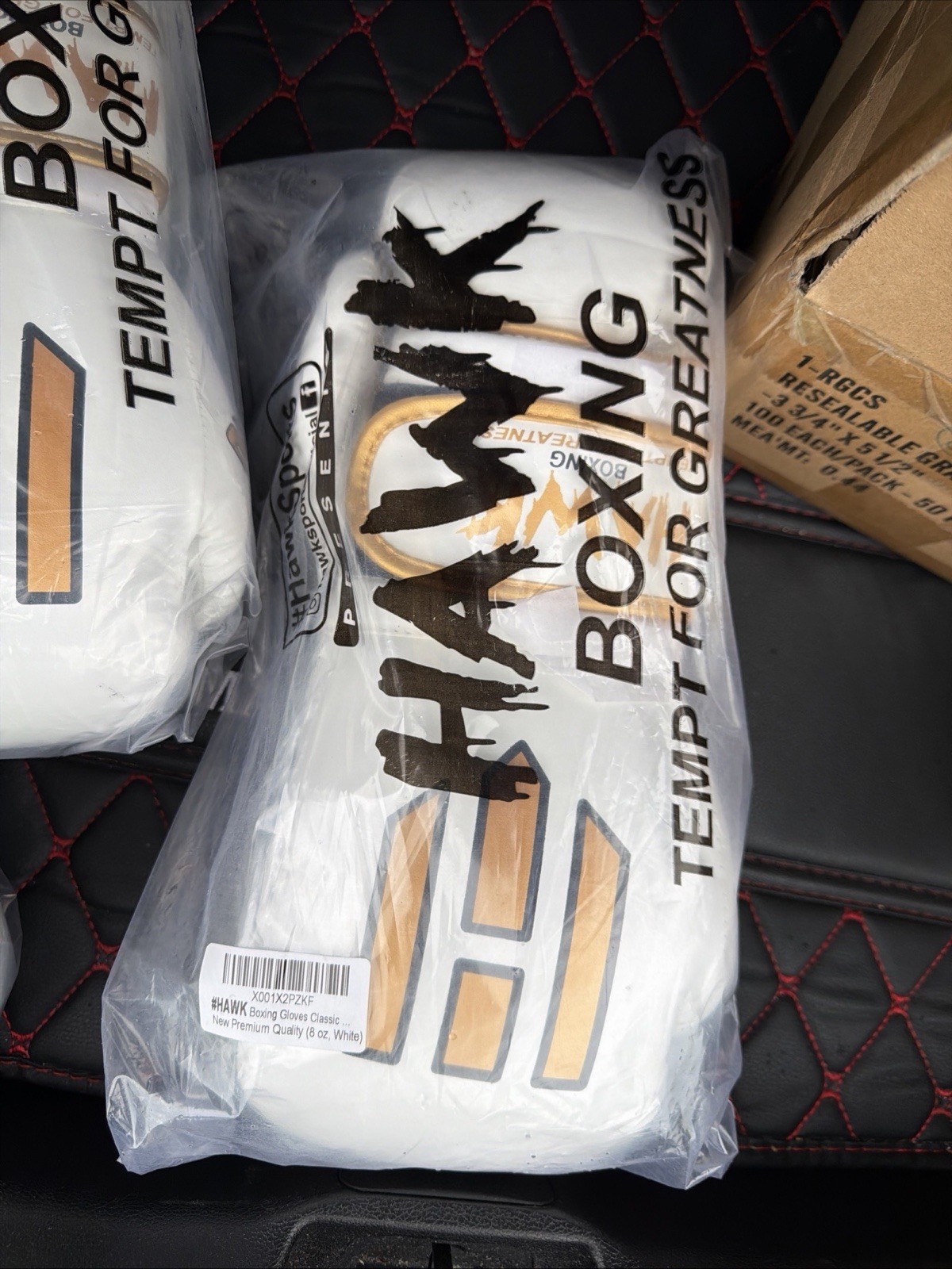 Hawk Sports B-92 Boxing Gloves 8oz Brand new In Original Wrapper Gold & White