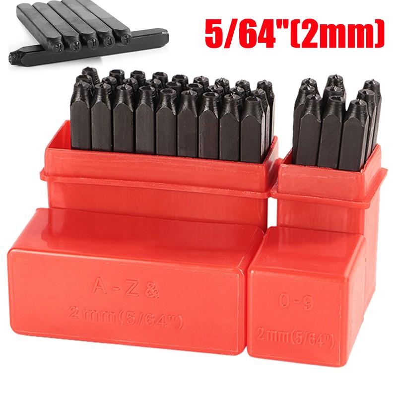 36x Alphabet Letter Number Stamp Punch Hardened Steel Metal DIY Craft Mold Tools