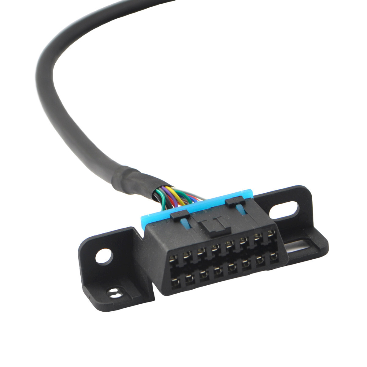 Right Angle OBD2 Splitter Y Cable Underdash Mount Bracket for GPS Tracker Device