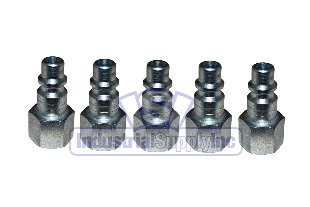 Industrial Interchange | 1/4" Plug | 1/4" Female Pipe Threads | 5 Pack