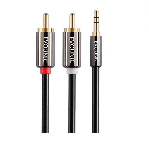 3.5mm to RCA Cable 2RCA to 3.5mm 2-RCA to AUX Cord Adapter Stereo Audio Y-Cable
