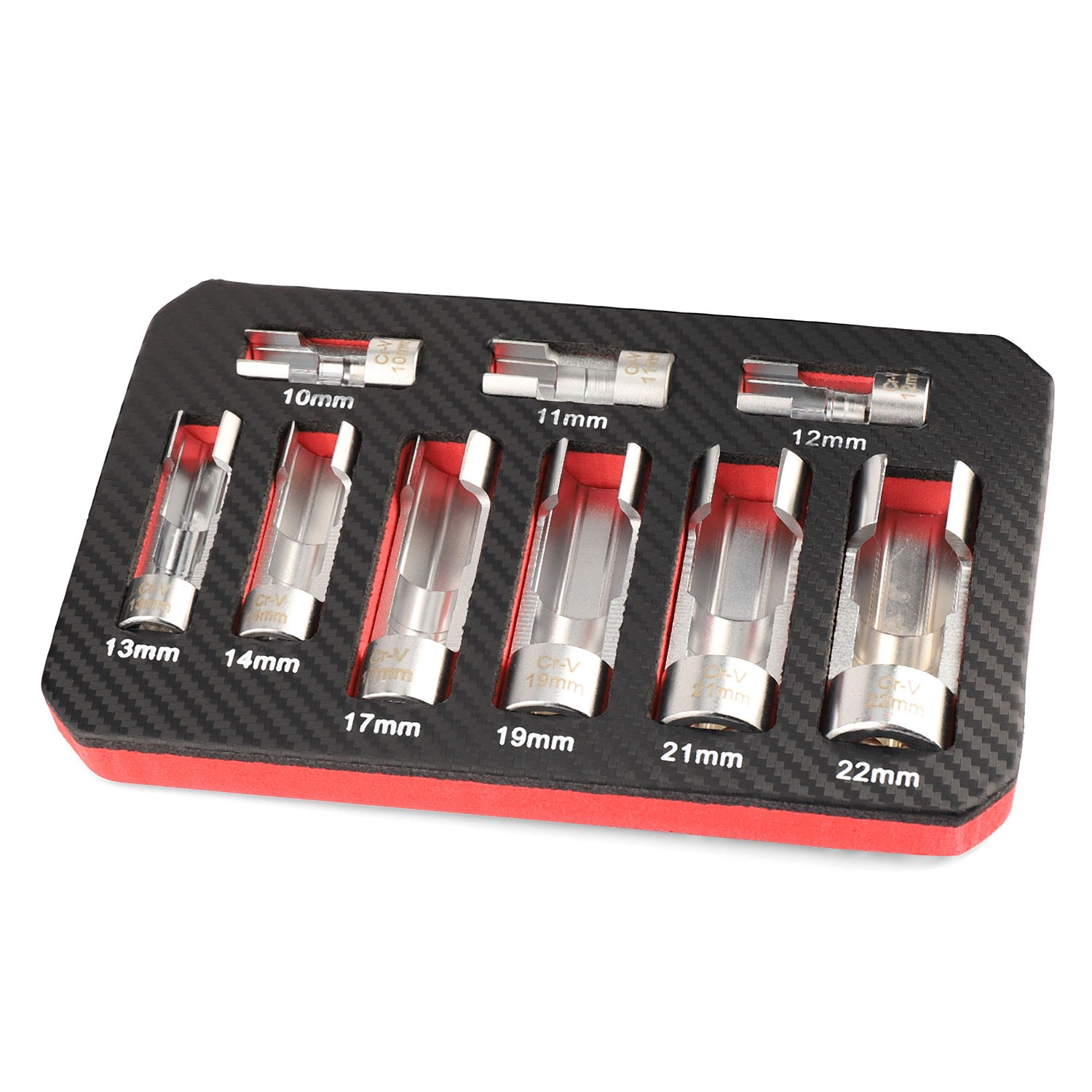 10-22mm Oxygen Sensor Tool Kit: 9Pcs Socket Wrench for Sensor Removal&Install