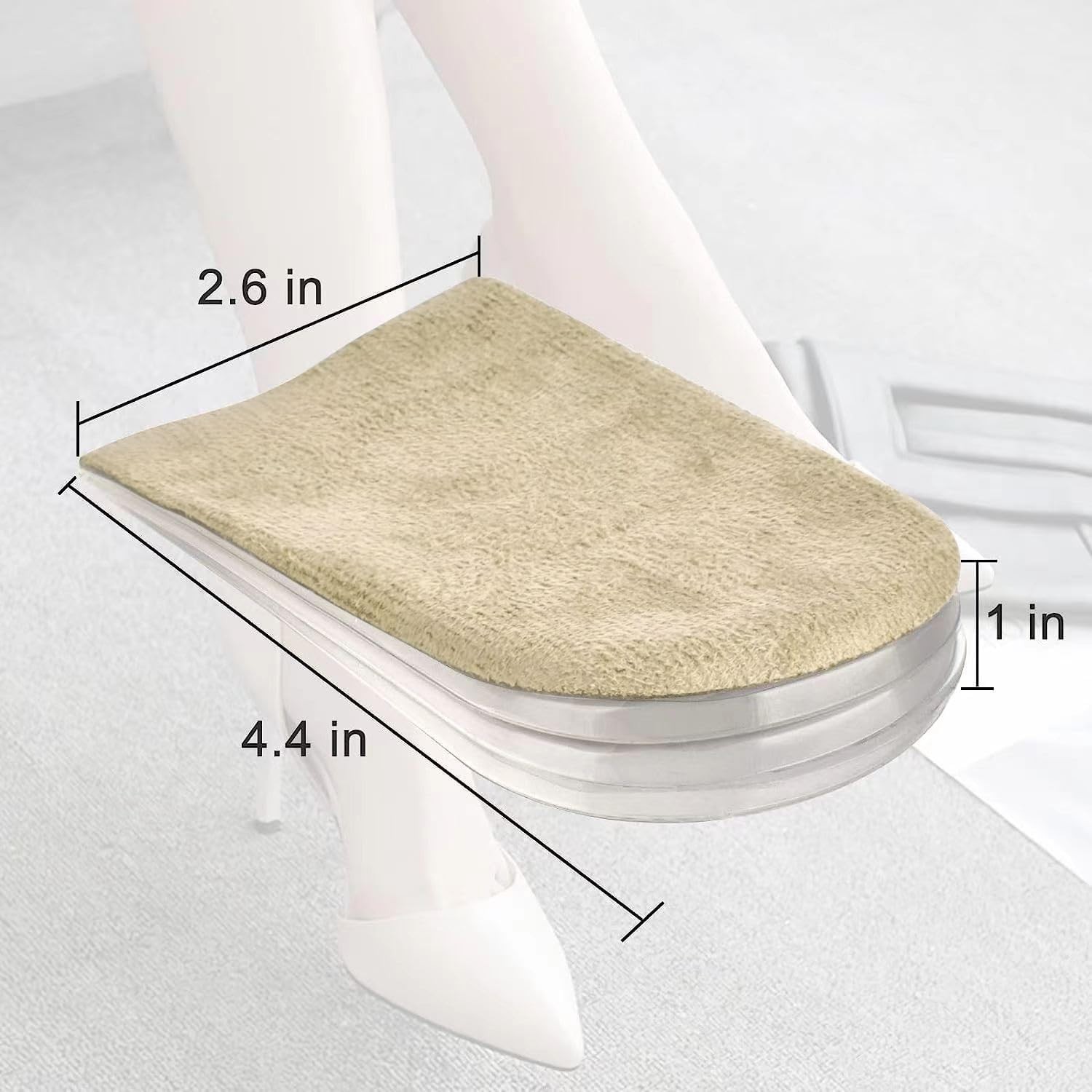 AccEncyc Adjustable Heel Lift Inserts 2 Pack Soft Silicone Height 4 Layers