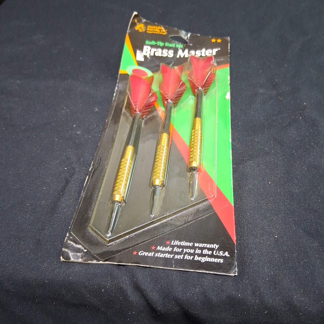 Great Lakes Dart Brass Master 26-1410 Soft Tip 3-Dart Set