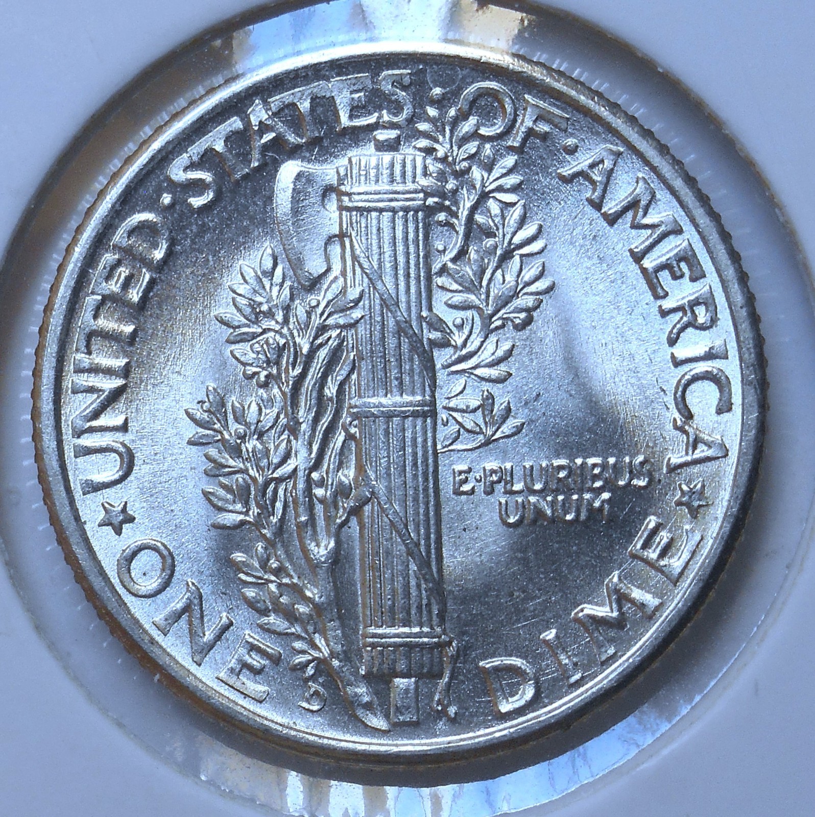 1939-d . Mercury Dime . Gem BU . MS . Full Bands