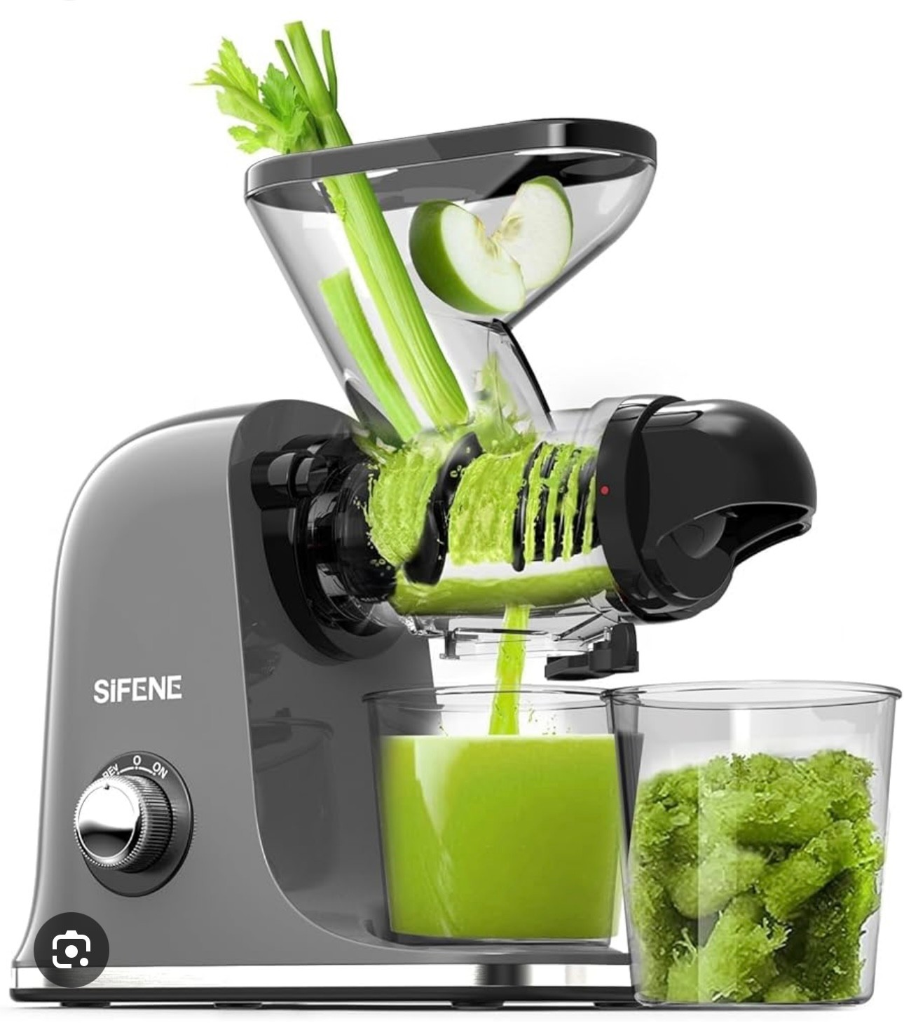 Sifene Cold Press Juicer Machine Dual Mouth Compact Blue Black