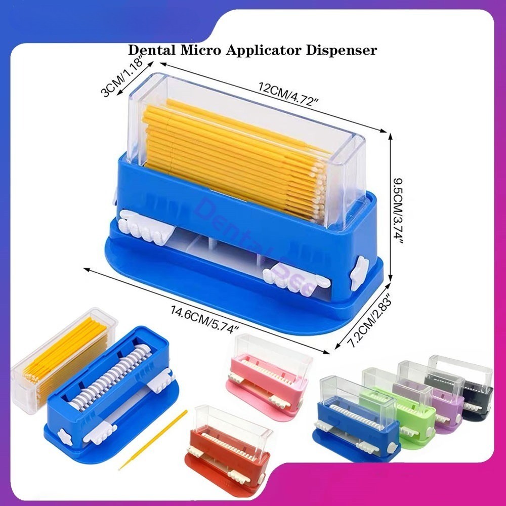 Dental Micro Applicator Tip Brush Dispenser Holder Brush Stick Storage Box