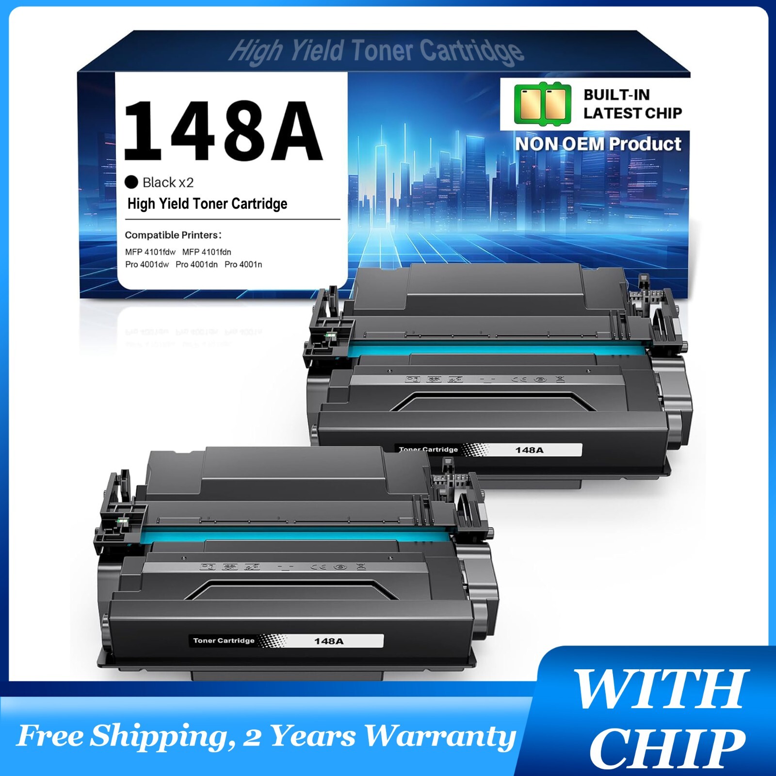 Compatible W1480A (148A) Toner Cartridge for HP Pro 4001n 4001dw- WITH CHIP