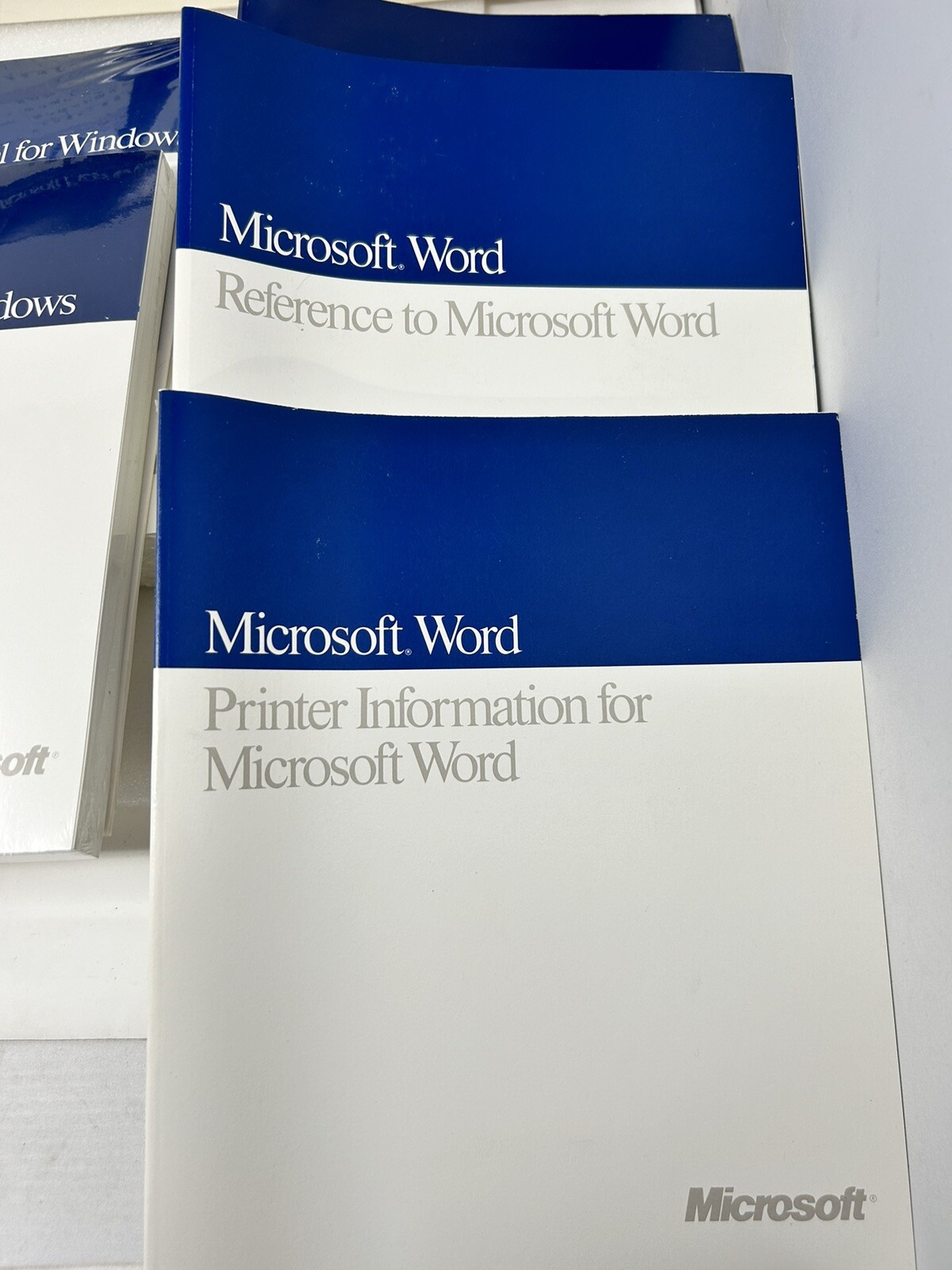 Microsoft Windows User Guides Reference Vintage - Word Excel Macros 80s