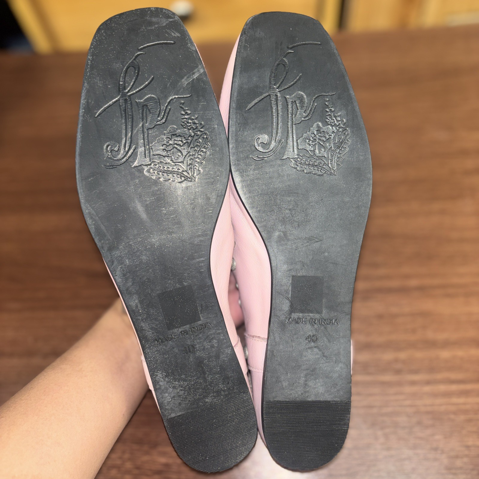 Free People Leather Lilac Studded Ballet Flats Size 40 ( 9-9.5 women’s US Size )