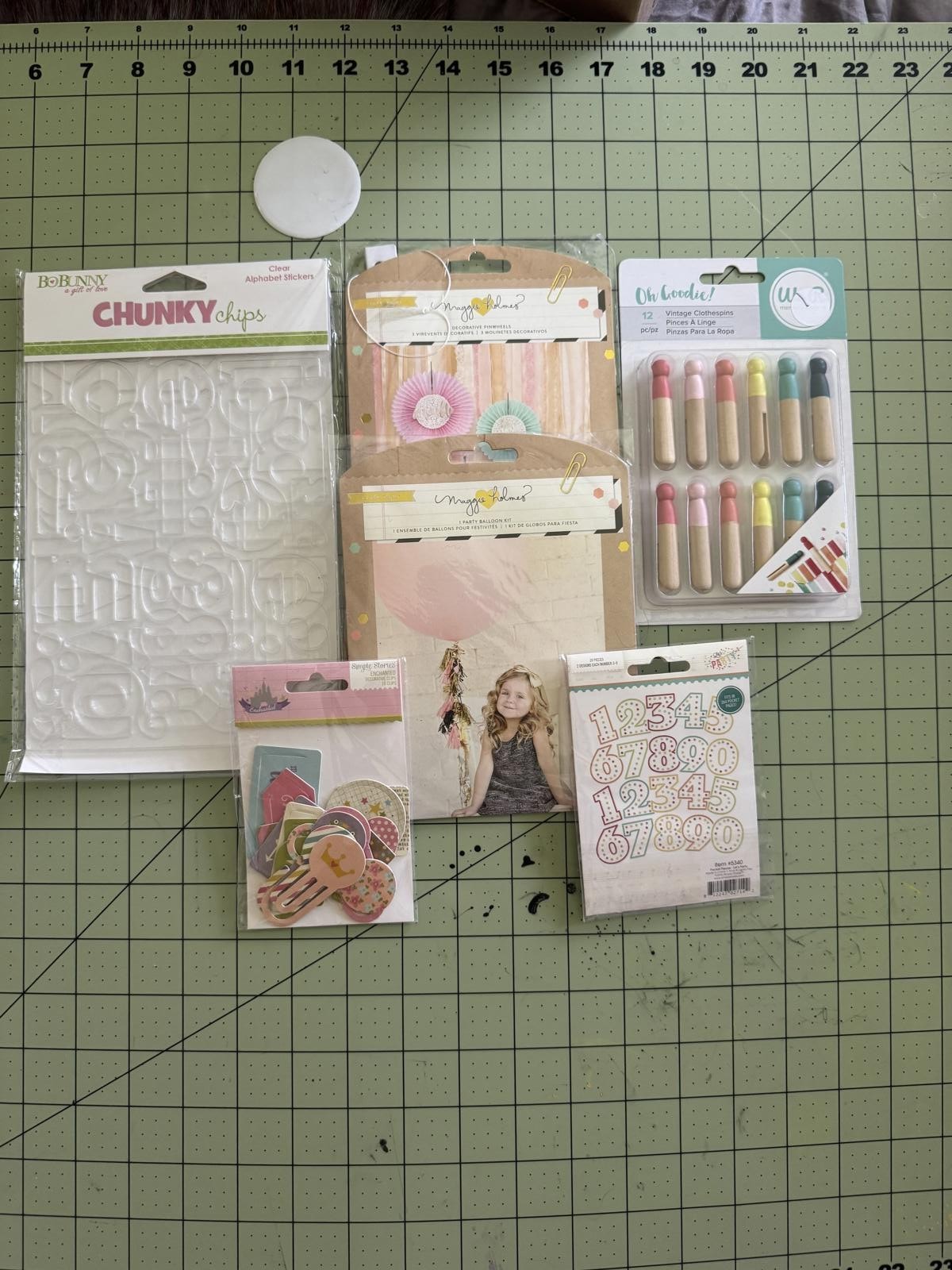 scrapbook craft bundle bo bunny chunky alpha party decor journaling lot