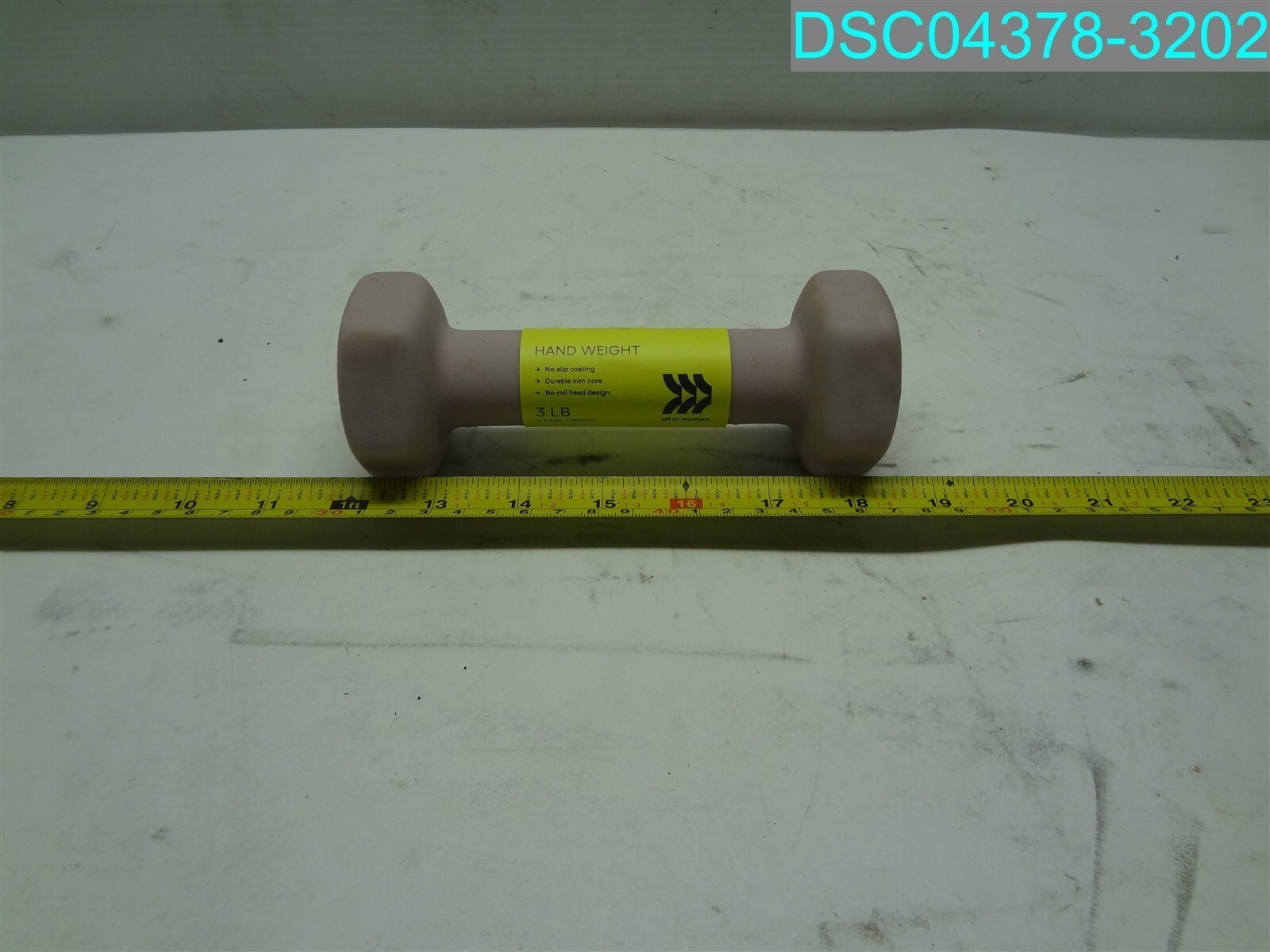 One Single Hand Weight 3lb Lilac All in Motion Dumbbell 018713638229