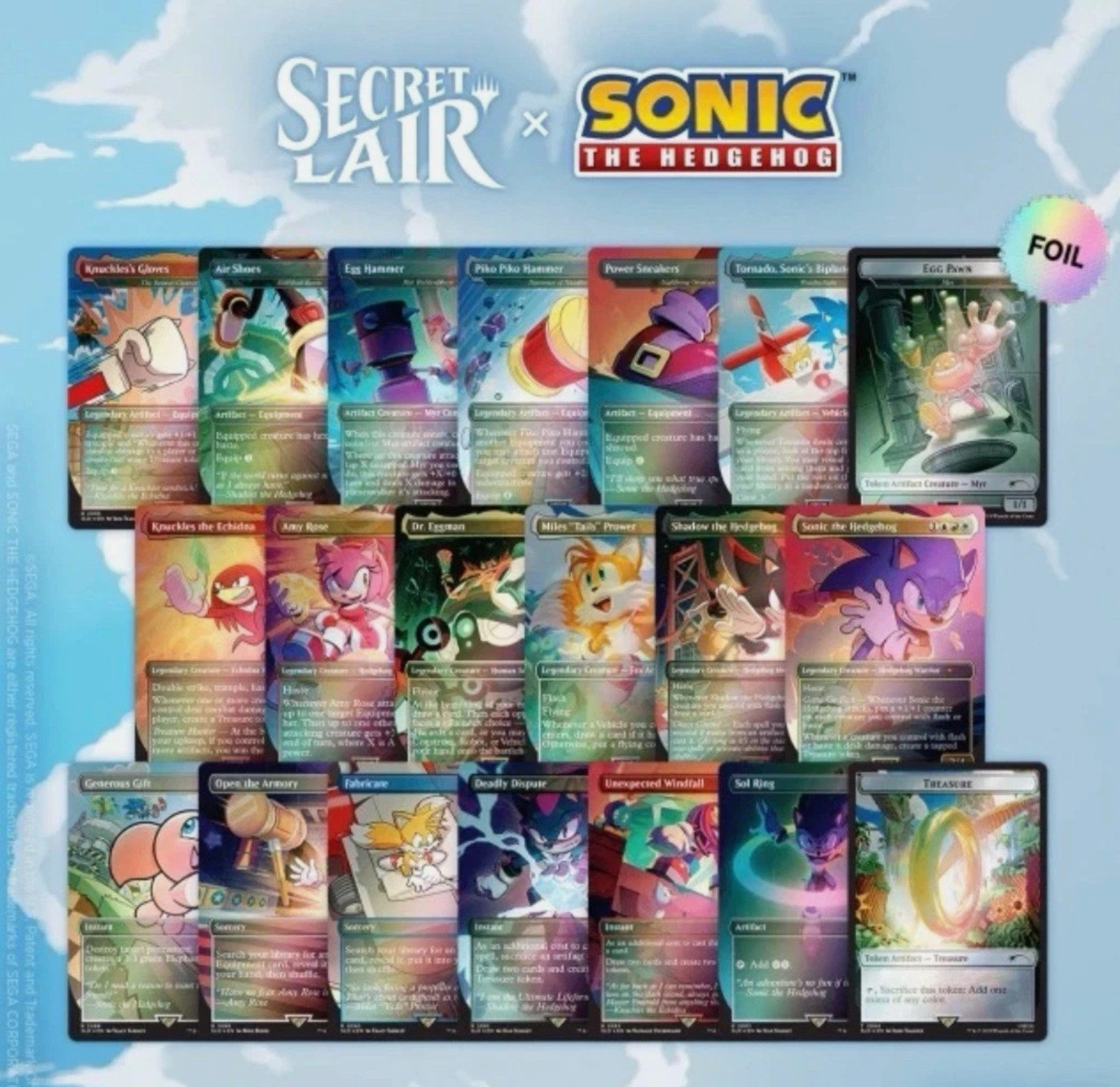 MTG Secret Lair Sonic Hedgehog Singles - Shadow Knuckles NM Magic Foil Nonfoil